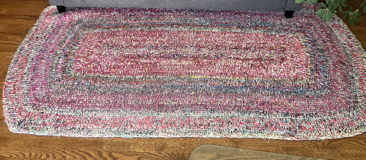 Handmade Braided Rug - 34" x 71"
