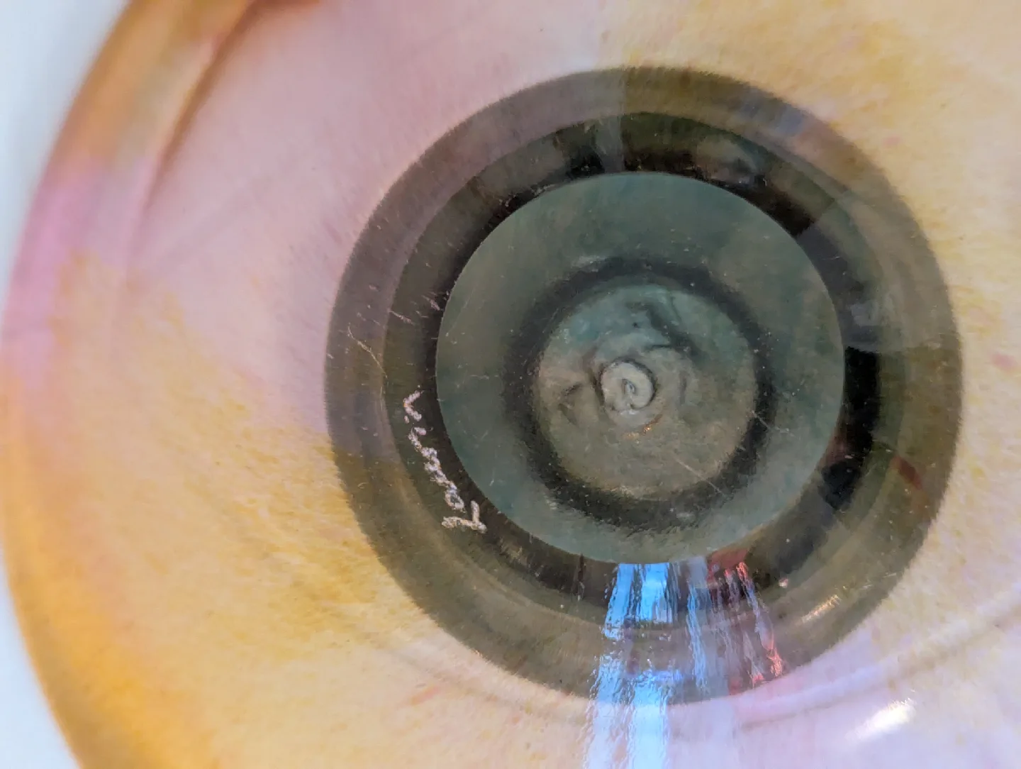 Vintage Glass Lily Pad Dish & Pinkish Cube Dish image indicator(6)