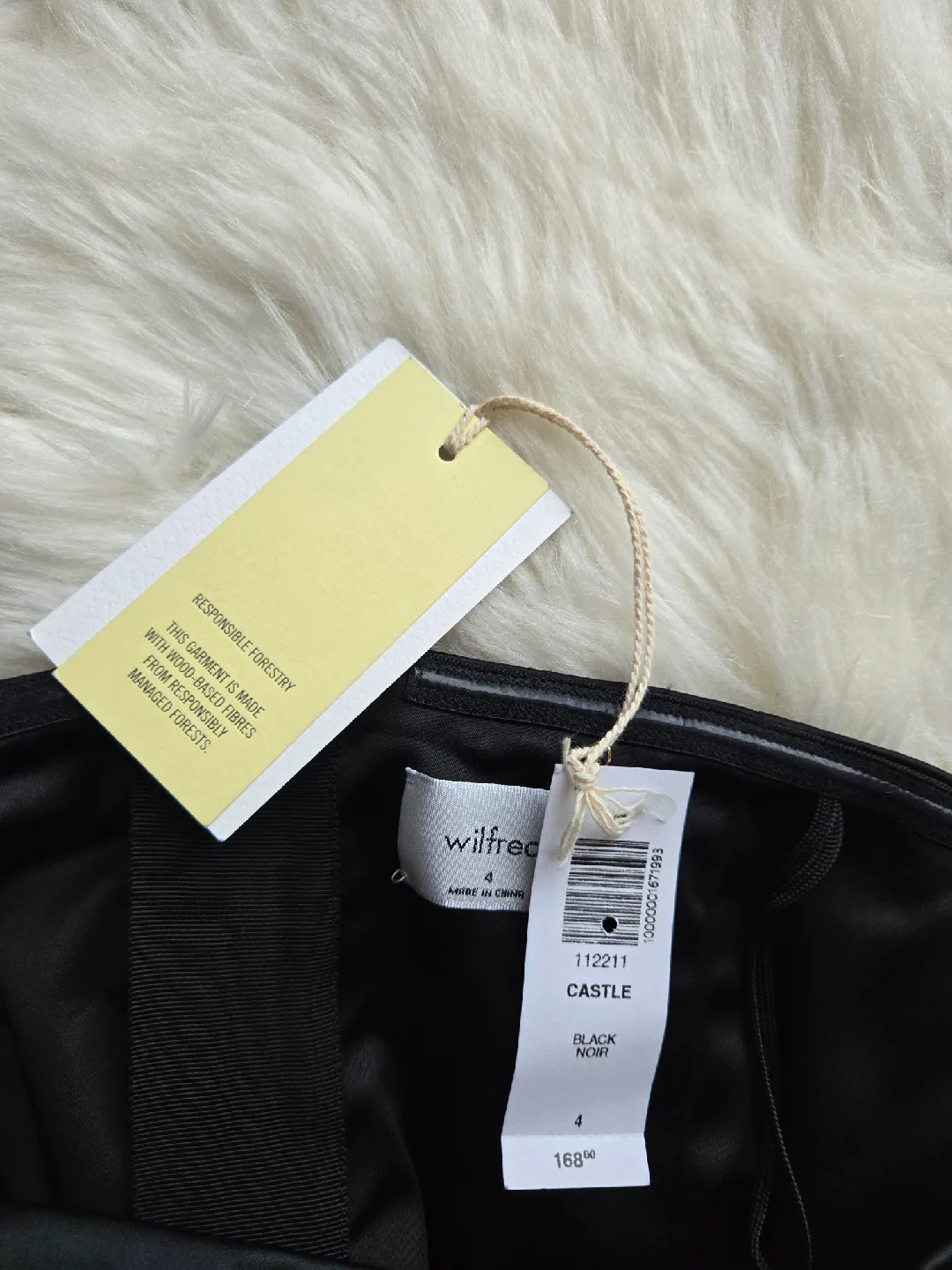 Wilfred Black Strapless Dress - Black, Size 4 image indicator(4)