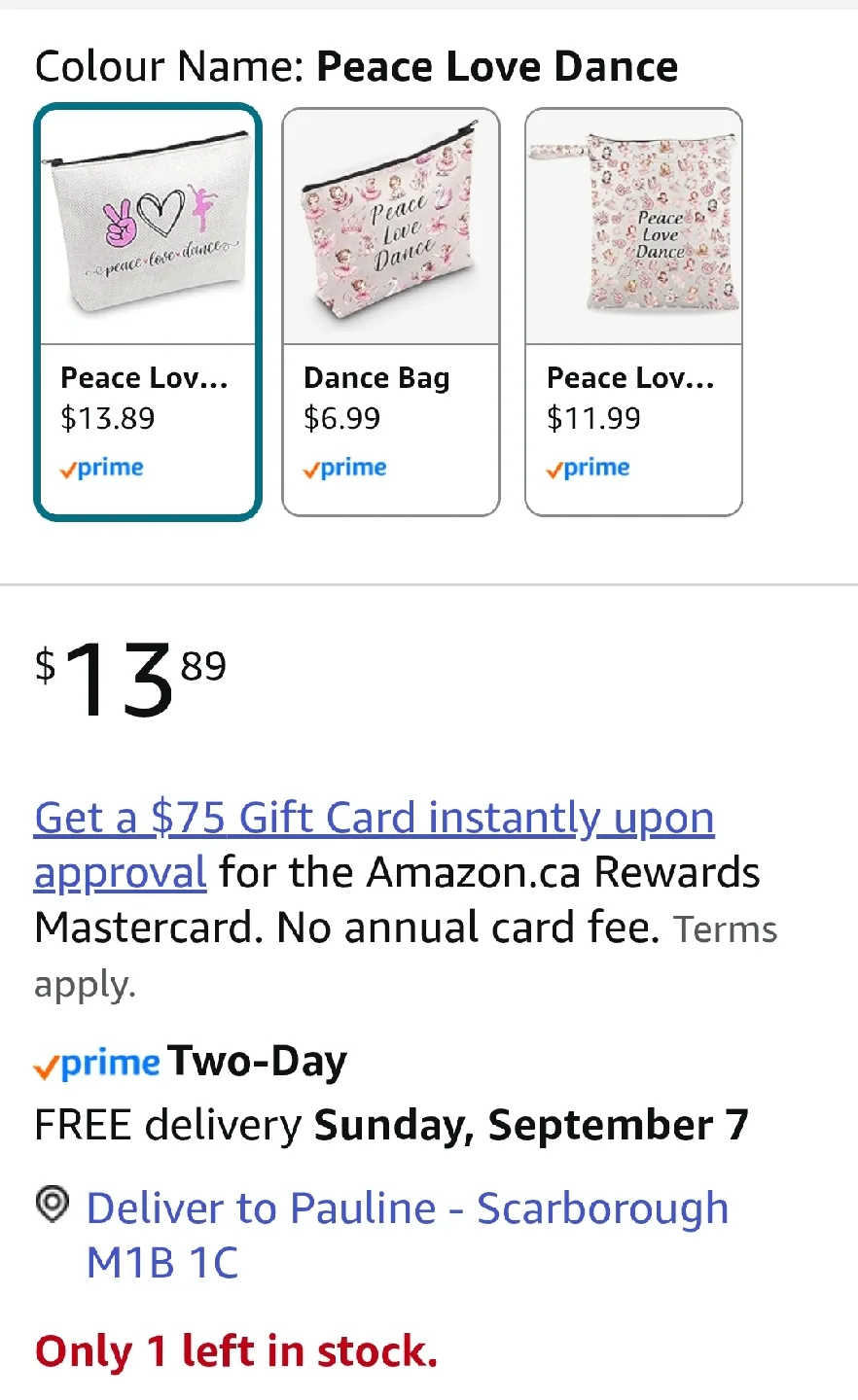 New Peace, Love, Dance Makeup Bag image indicator(4)