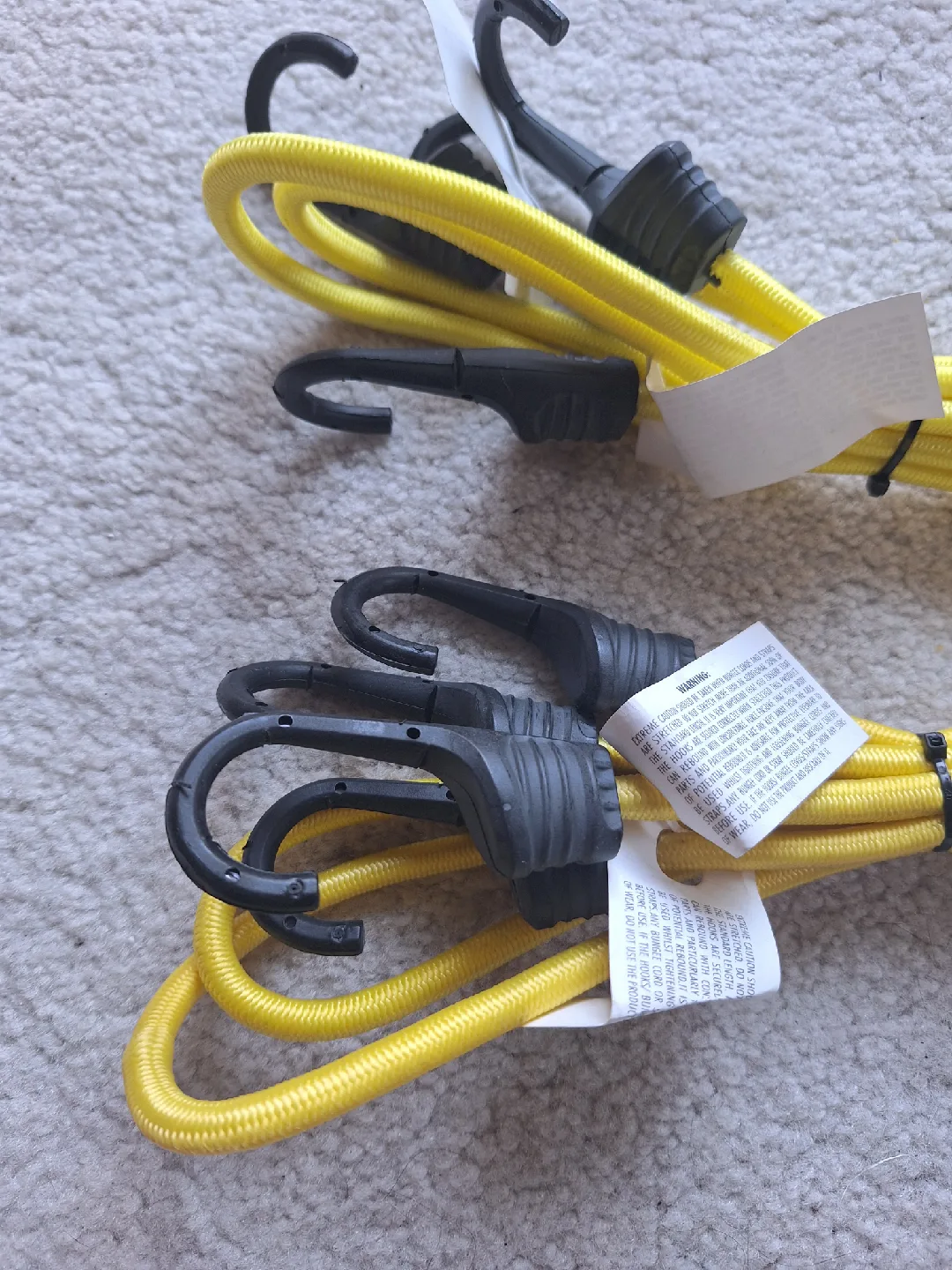 NEW Yellow Bungee Cords - 2 Sets of 2 image indicator(2)