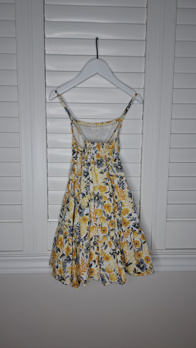 Floral Sundress - Yellow & Grey Sz 6 kids - photo 3