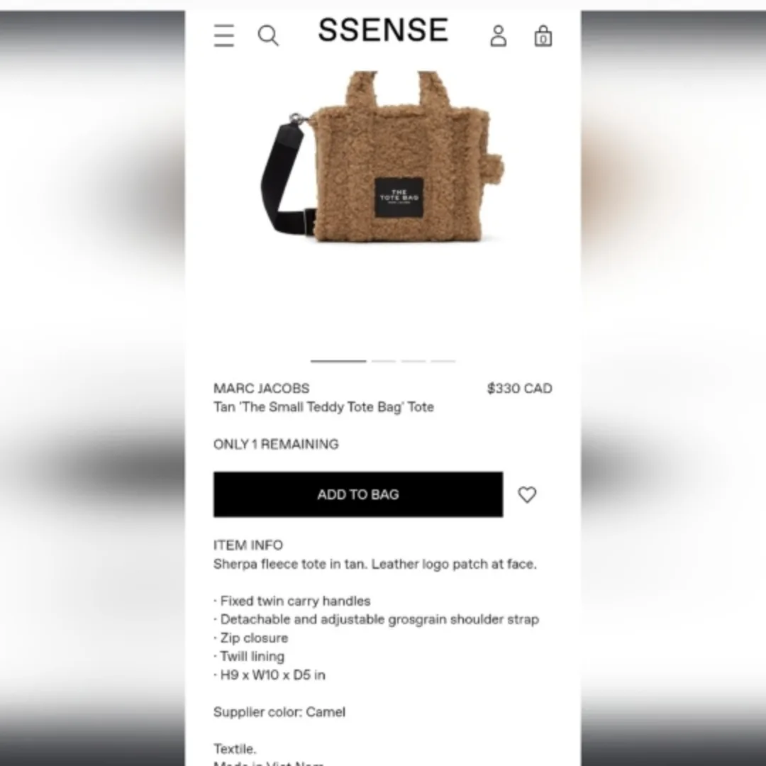 Marc Jacobs The Teddy Tote Bag image indicator(7)