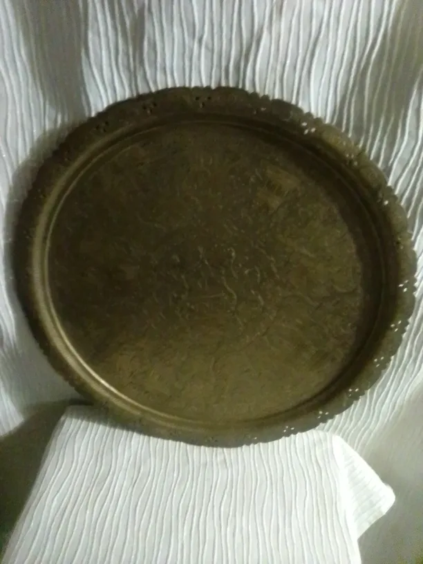 Antique Decorative Metal Tray thumbnail