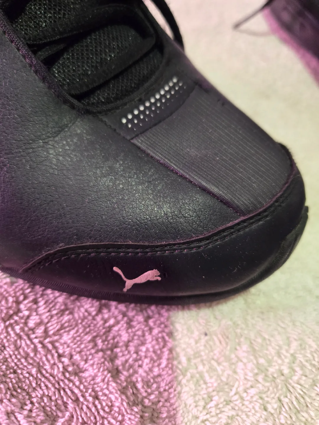 Puma Black Leather Sneakers image indicator(2)