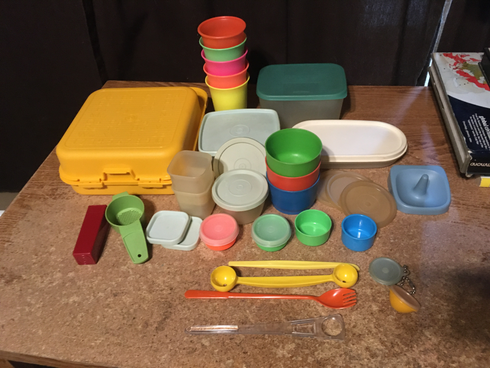 Big Vintage Tupperware lot Kitchen Utensils and Containers