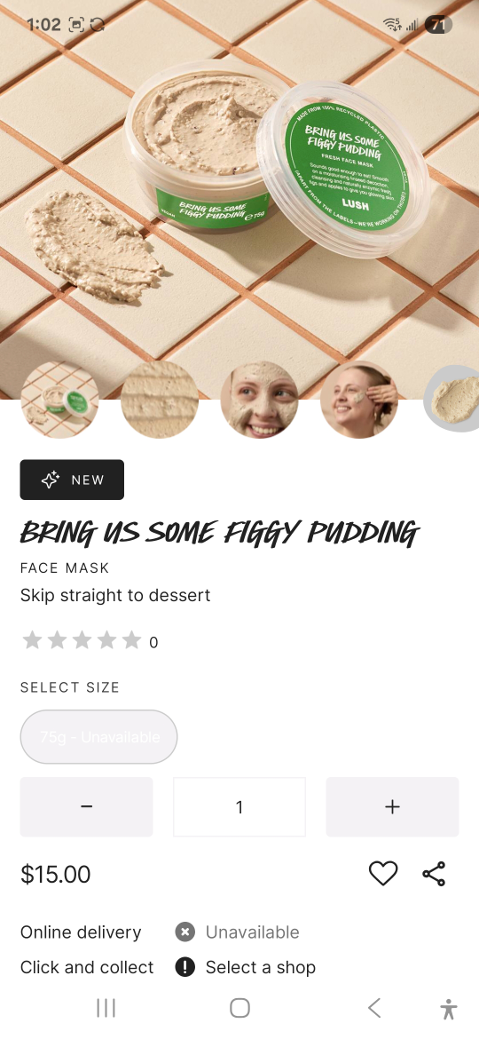 Lush Bring Us Some Figgy Pudding Face Mask