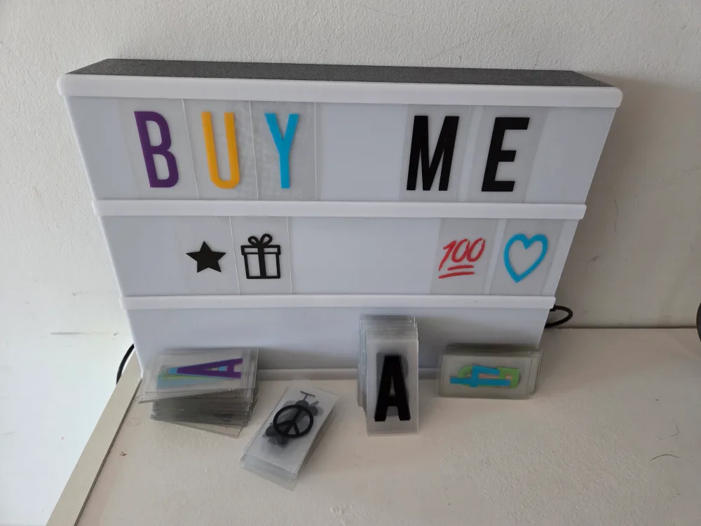 Cinema Lightbox Lamp (with Letters & Symbols) image indicator(4)