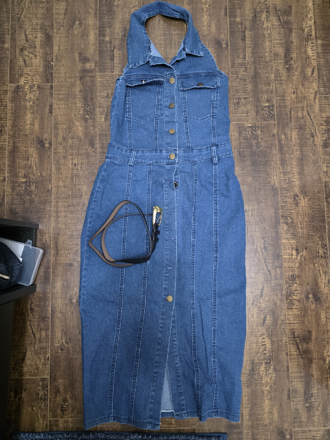 Denim Halter Dress