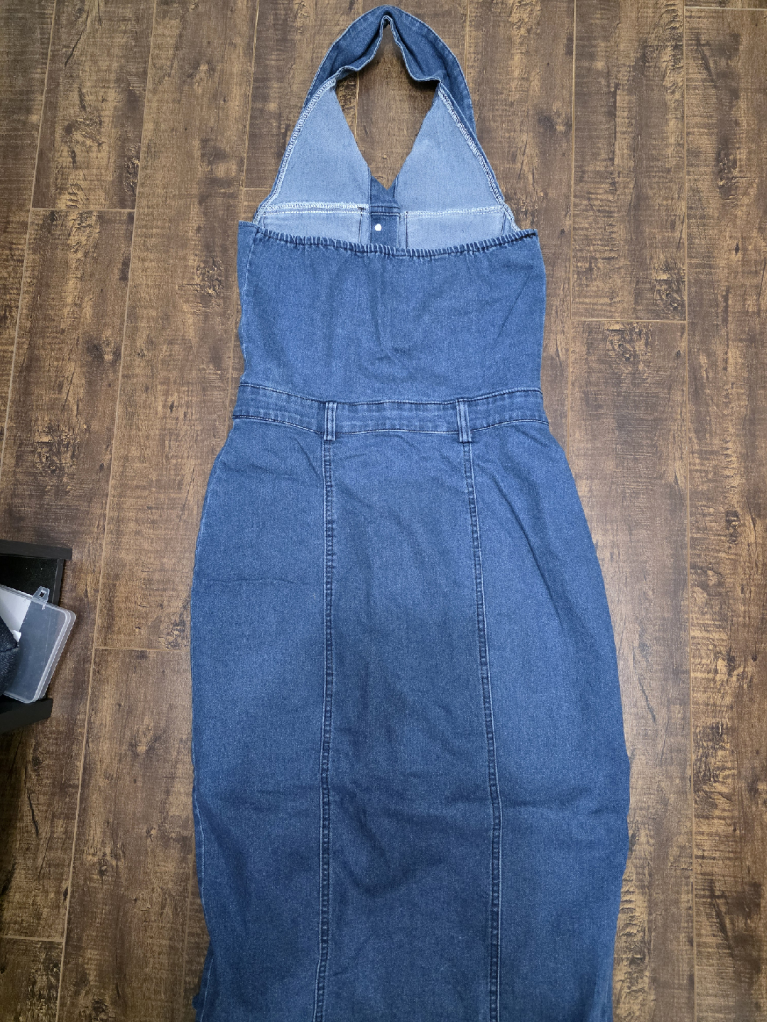 Denim Halter Dress - photo 2