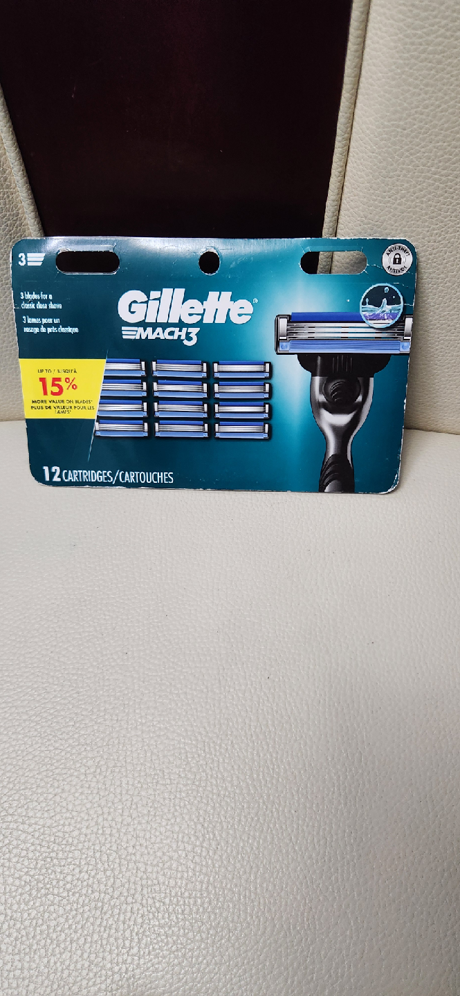 Gillette Mach3 Razor Cartridges - 12 Count