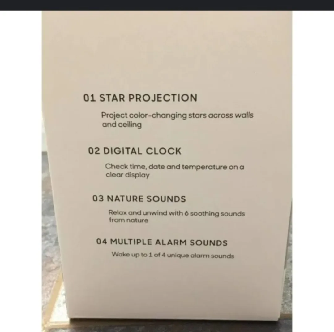 🥕Sharper Image Star Projector Alarm Clock image indicator(4)