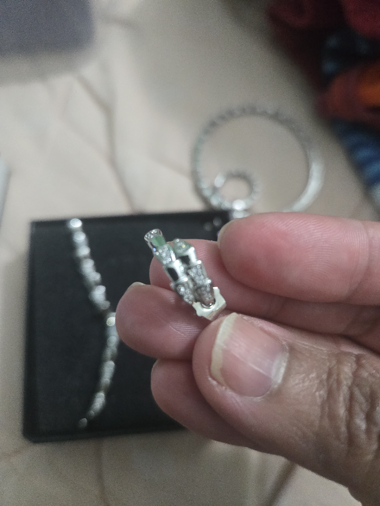 Silver Tone Necklace and Ring Set - photo 2