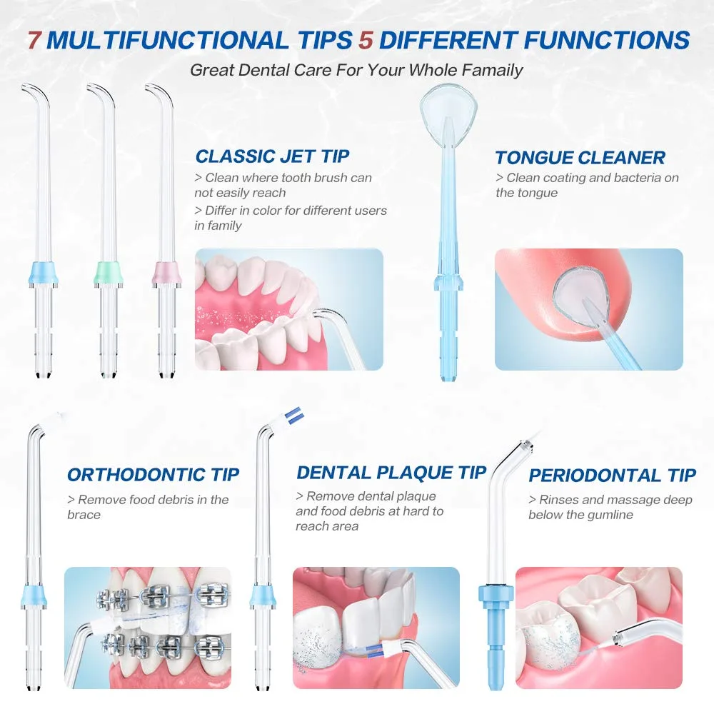 KHH Water Flosser Pick Teeth Cleaner Dental image indicator(3)