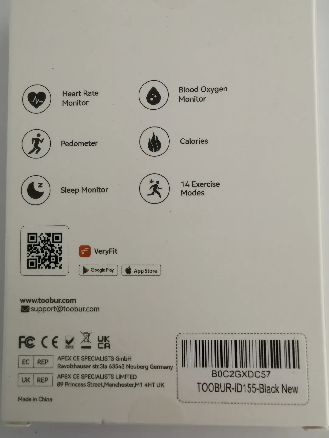 TOOBUR Fitness Tracker Watch - black image indicator(9)