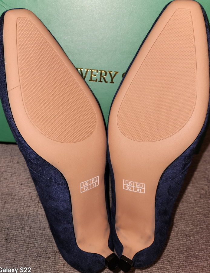 Castamere Navy Blue Suede Heels - Size 10 - photo 2