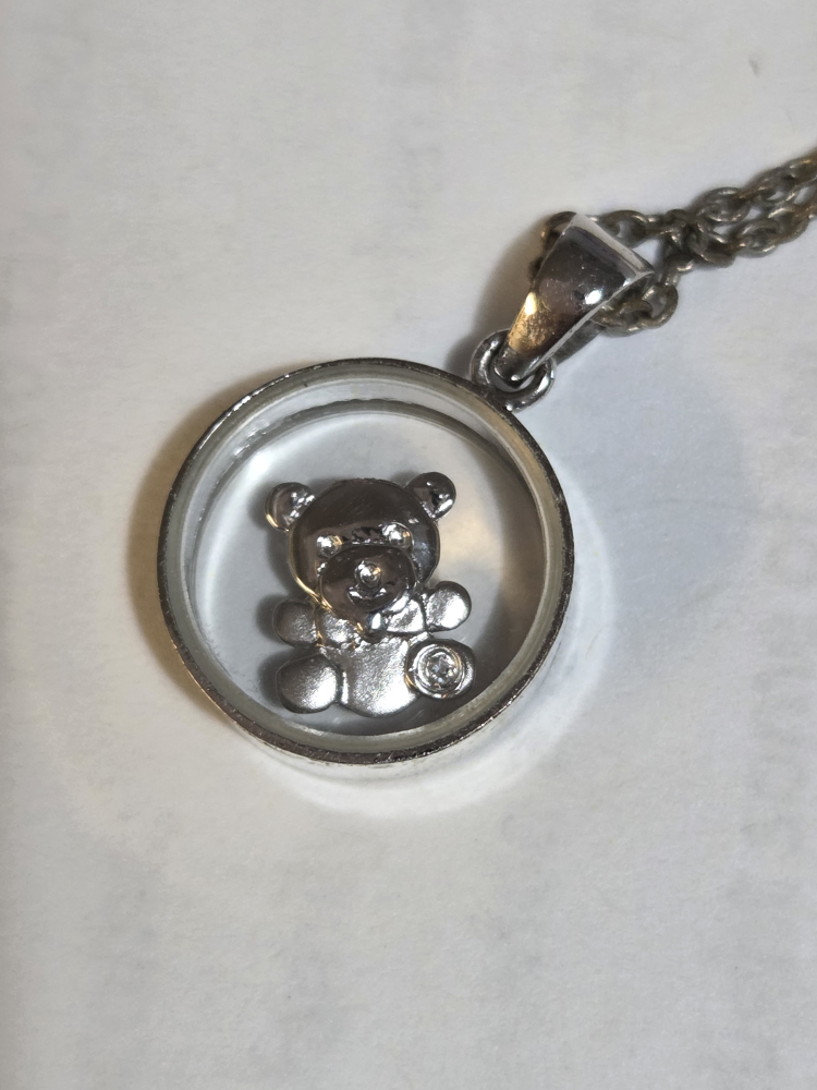 Silver  Bear Pendant Necklace - photo 5