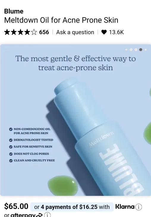 Blume Acne Prone Skin Oil image indicator(3)