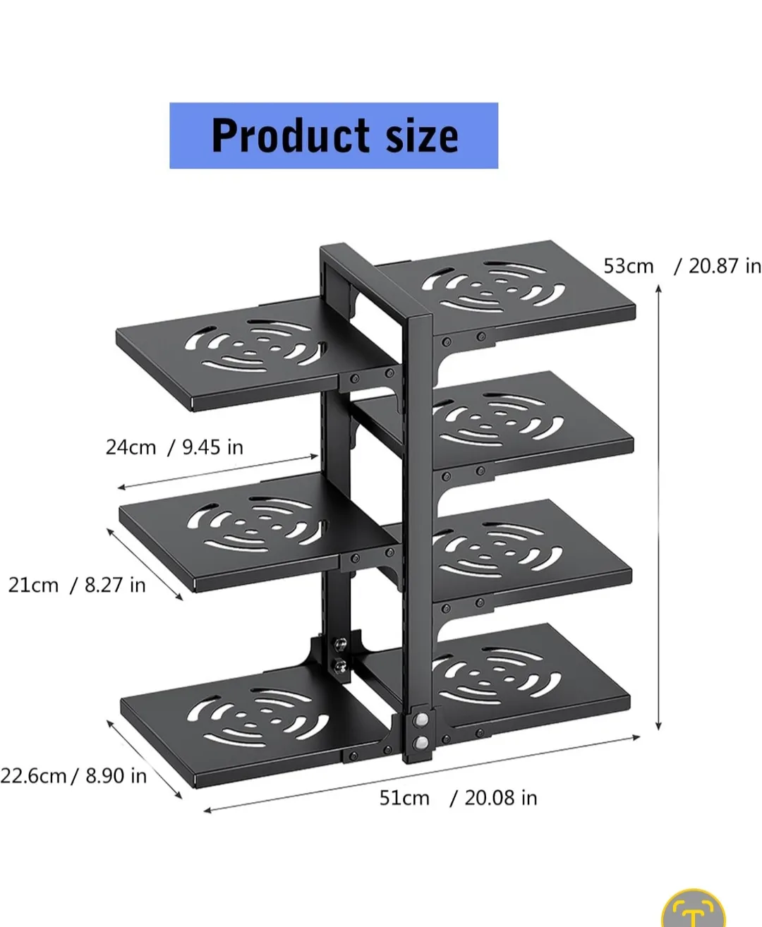 Black Pot Rack Organizer image indicator(2)