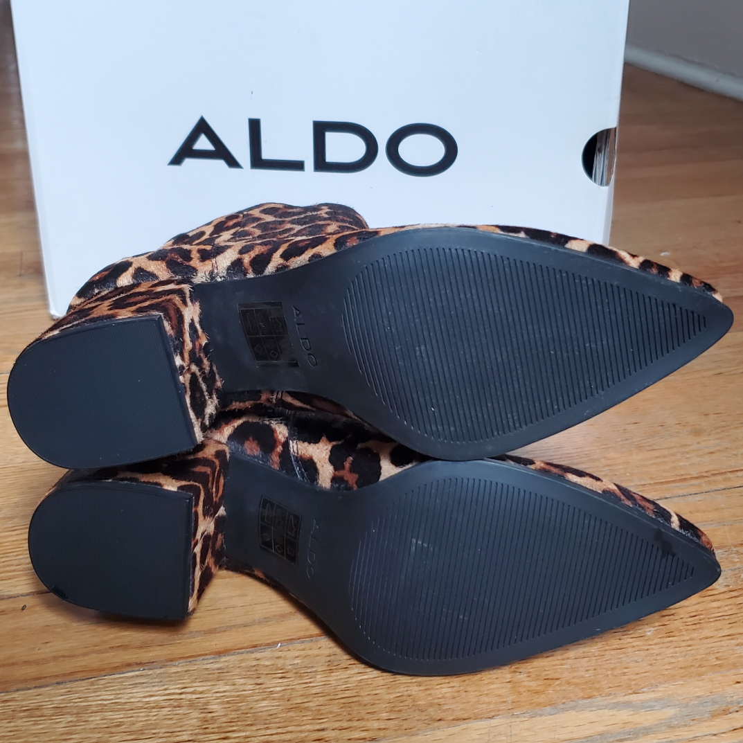 NEW - ALDO Leopard Print Heeled Booties with Box - photo 3