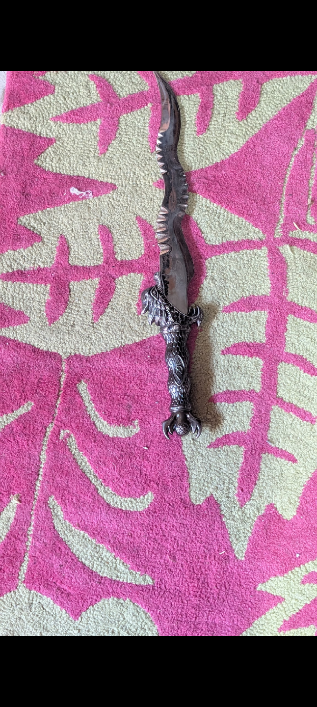 a decorative dragon sword