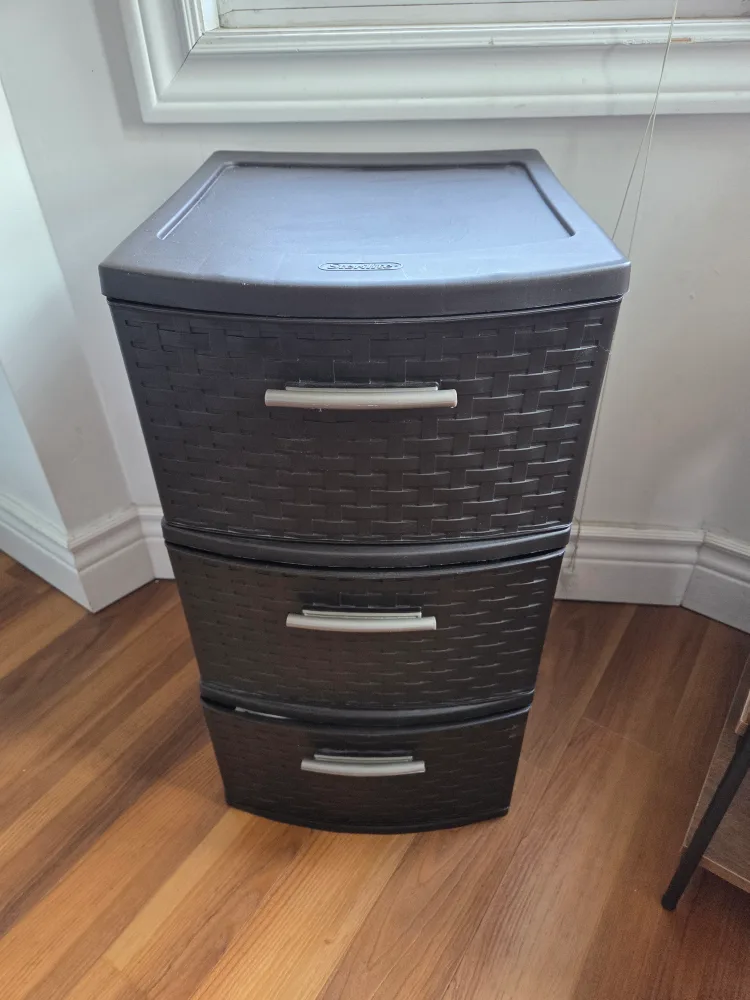 Sterilite 3-Drawer Weave Tower - Brown thumbnail