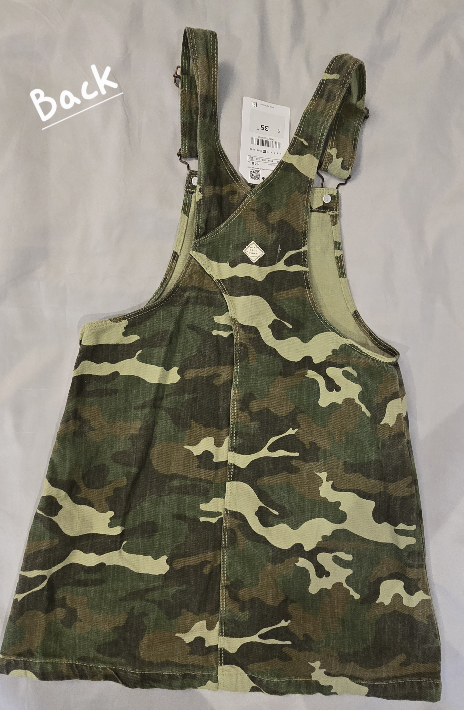 NEW! Zara Kids Camo Jumper Dress - Size 10 Youth - photo 5
