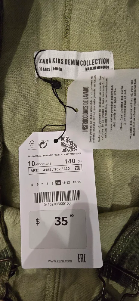 NEW! Zara Kids Camo Jumper Dress - Size 10 Youth image indicator(8)