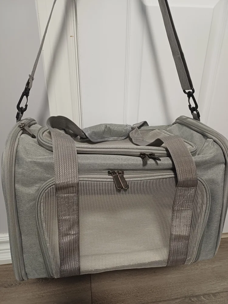 Grey Pet Carrier - 17x11x11 inches image indicator(8)