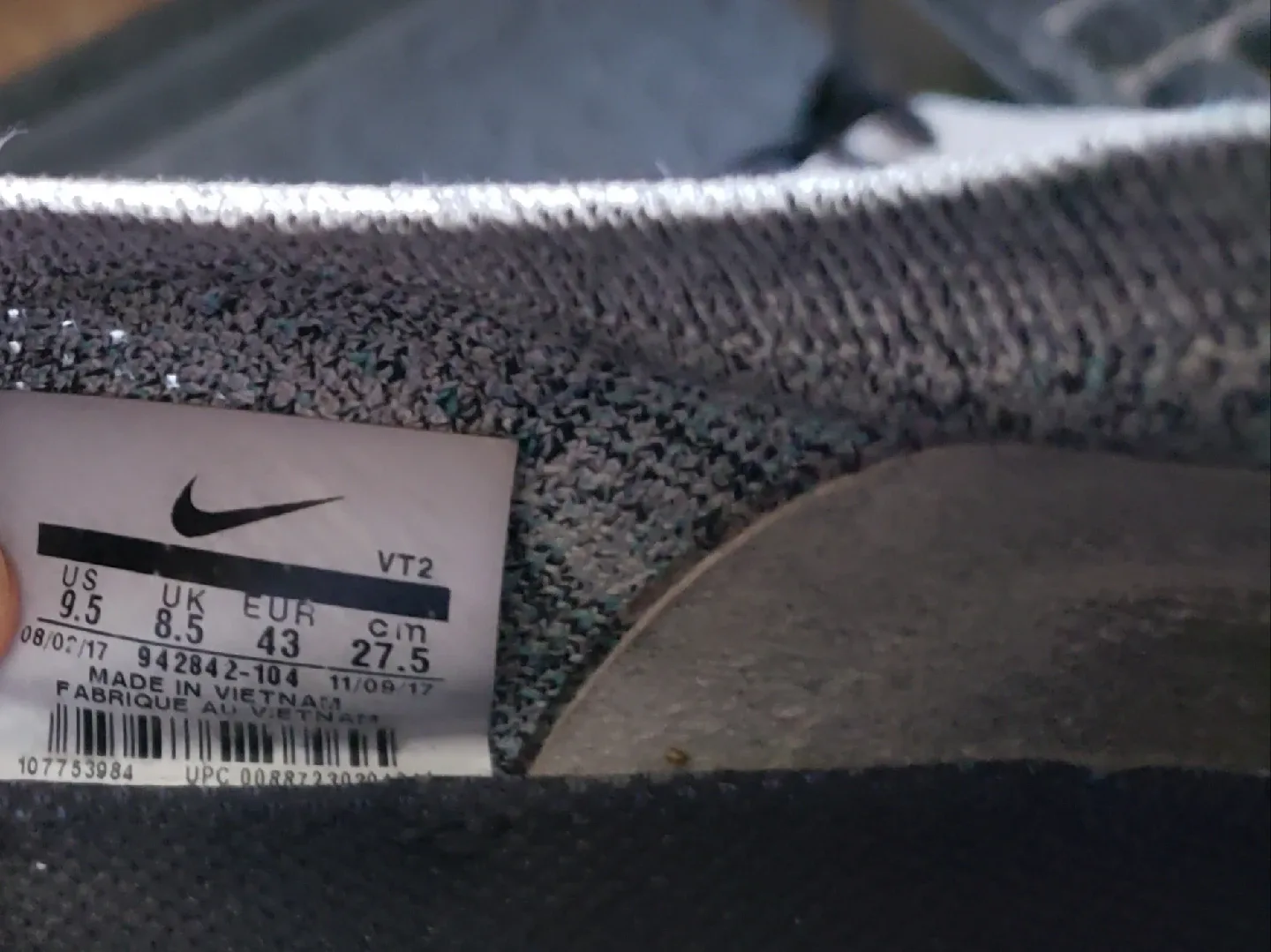 Nike Air VaporMax 2.0 Flyknit Grey/Teal image indicator(3)
