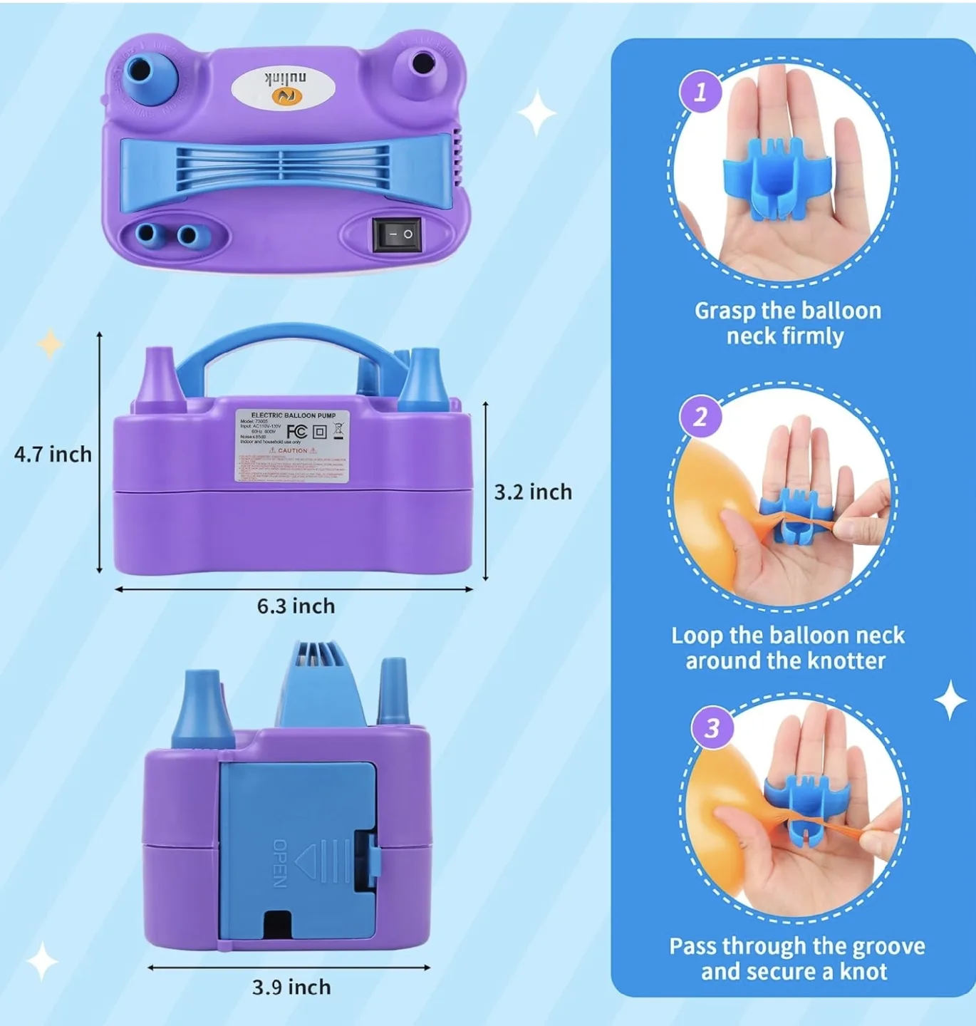 Nulink Electric Balloon Pump - Purple image indicator(5)