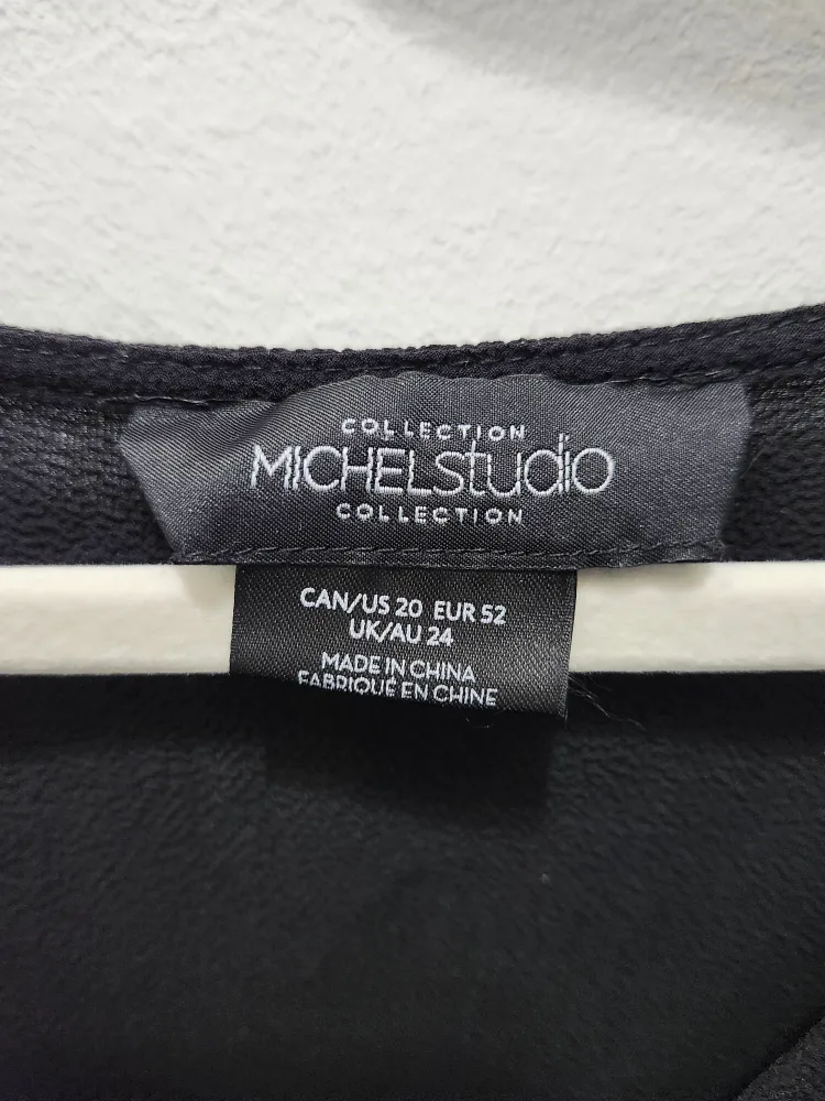 Michel Studio Collection Black Blouse - Size 20 thumbnail