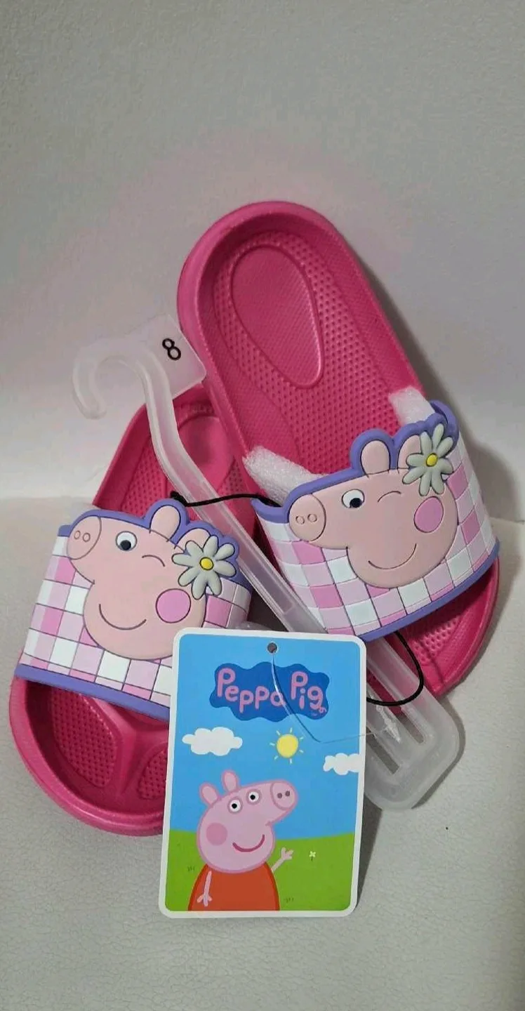New Peppa Pig Pink Slides - Size 8 thumbnail