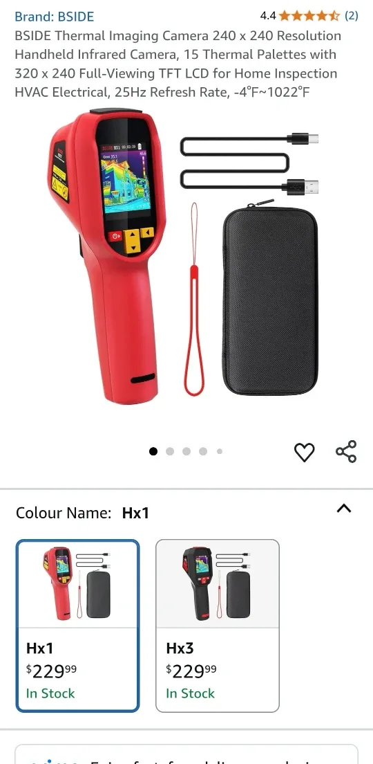 BSIDE HX1 Infrared Thermal Imager - Like New! thumbnail