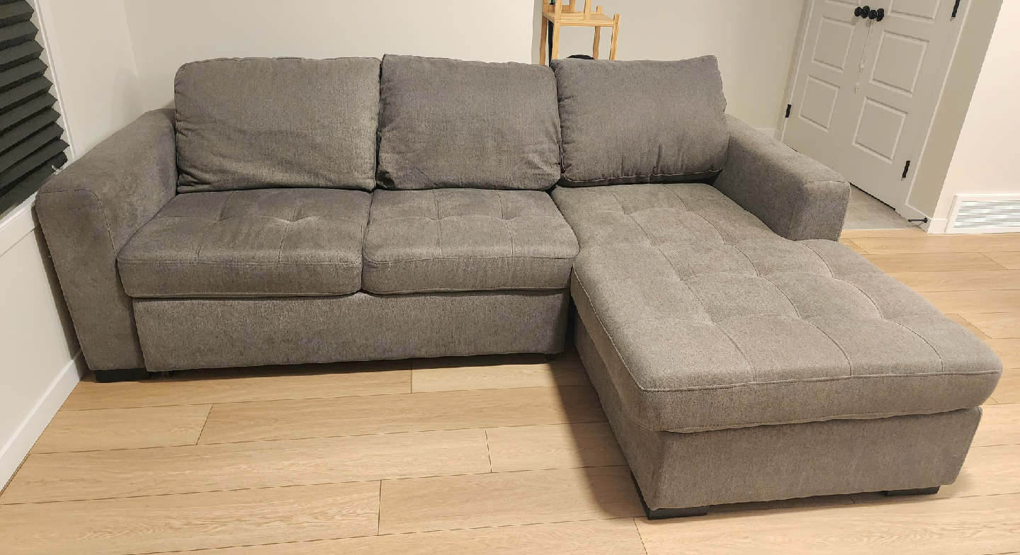 Grey Sectional Sofa BED with STORAGE
