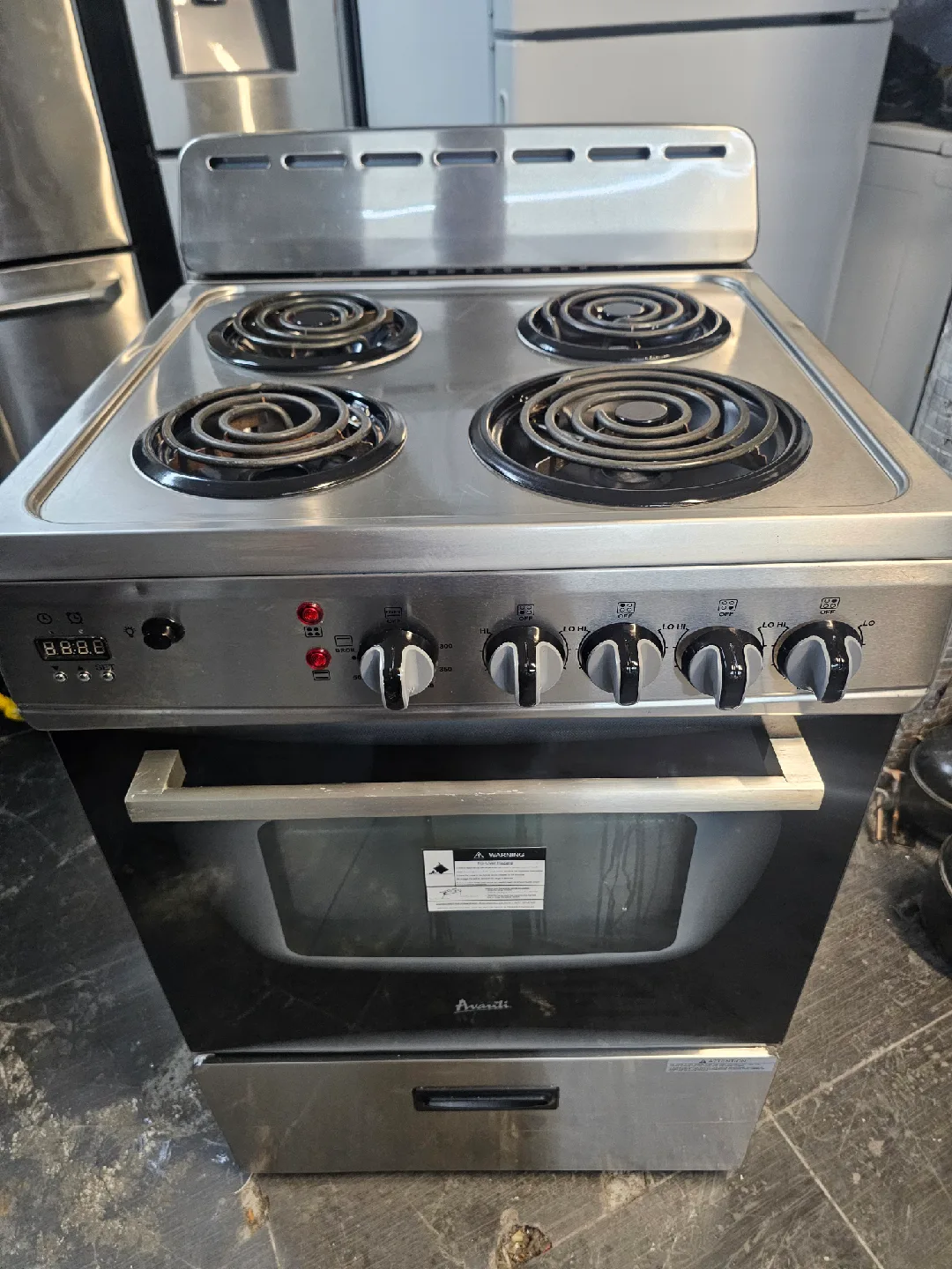 Avanti Electric Range/Stove - Silver thumbnail