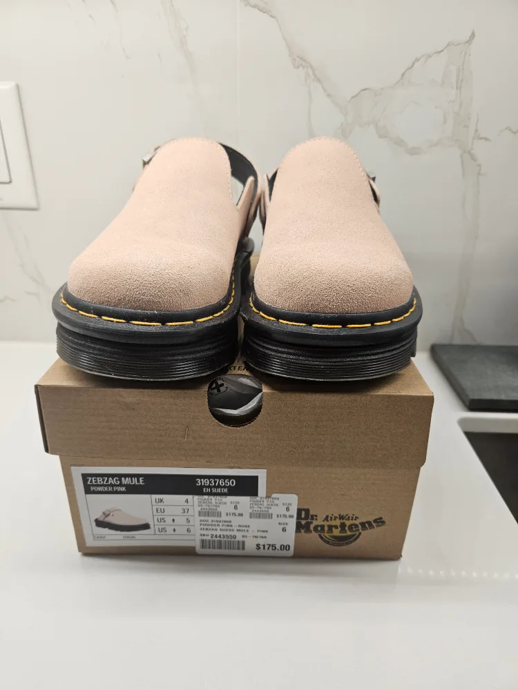 Dr. Martens Zebzag Mule - Powder Pink, Size 6