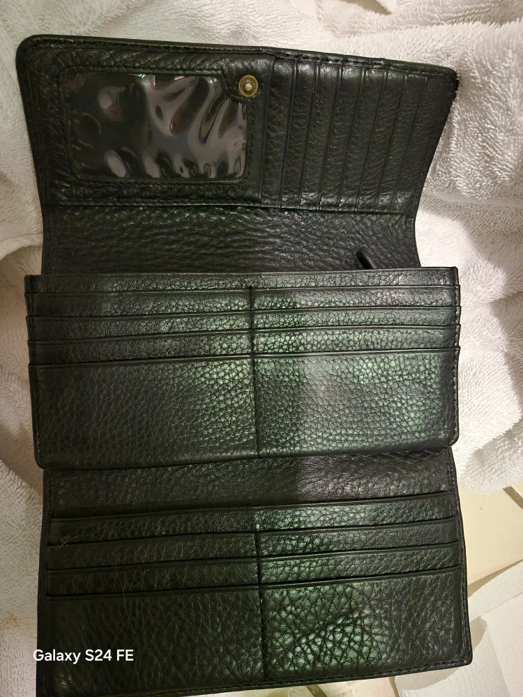 Black large leather  Roots wallet image indicator(4)