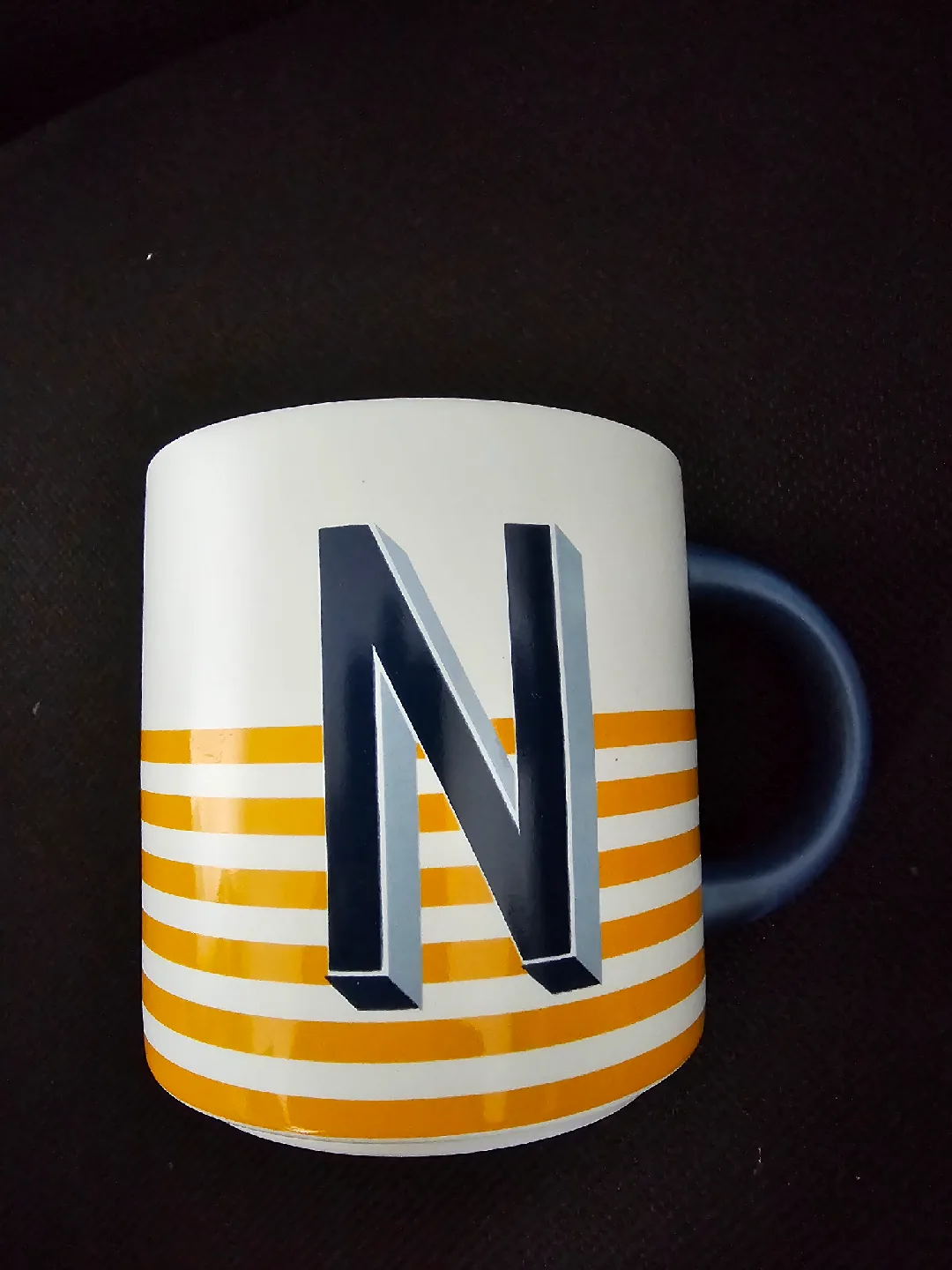 Indigo OUI Monogram "N" Mug ☕️ thumbnail
