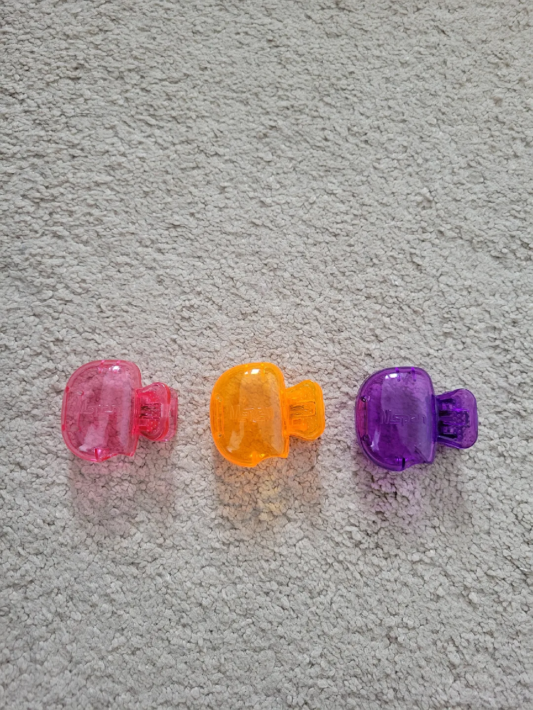 Lispen Toothbrush Clips - Pink, Orange, Purple thumbnail