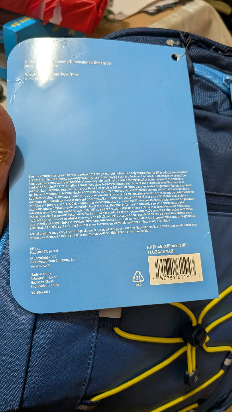 HP Active Backpack - Blue image indicator(2)