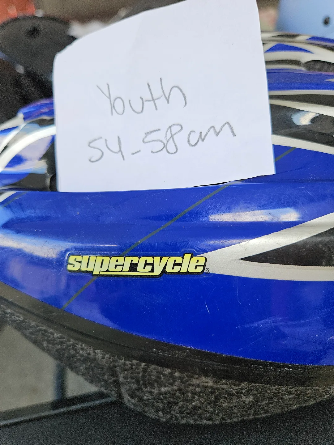 Supercycle Youth Helmet, Blue/Black, 54-58cm image indicator(4)