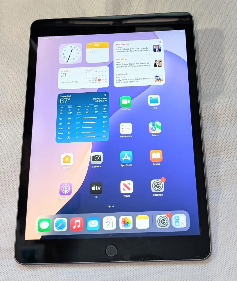 APPLE iPad 8 8th Gen 10.2 inch 128GB iOS18 iPad works on WIFI