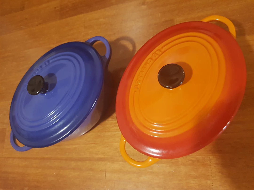 Le Creuset Mini Cocottes - Blue & Orange