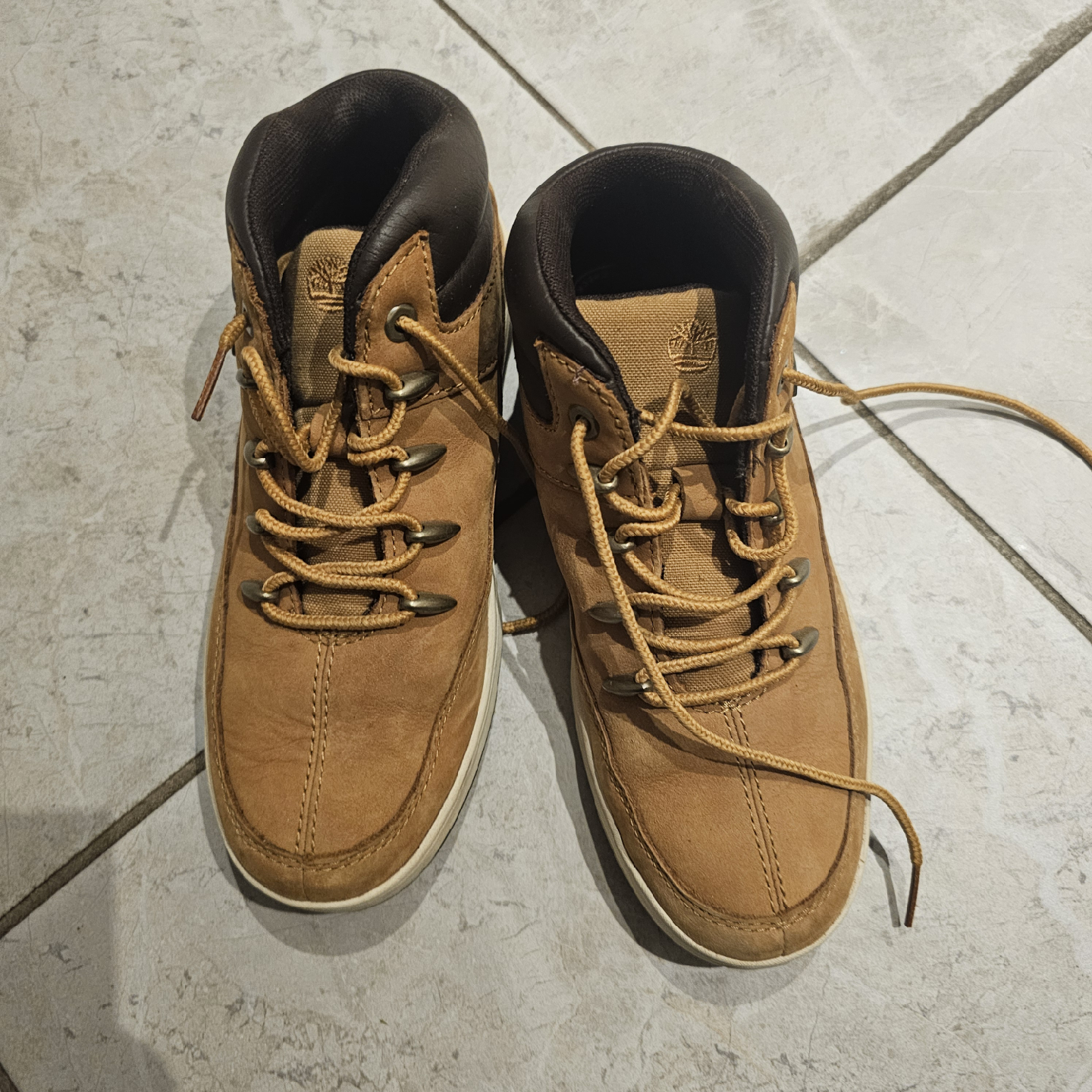 Timberland Boys' Brown Leather Boots - Size 2 - photo 3