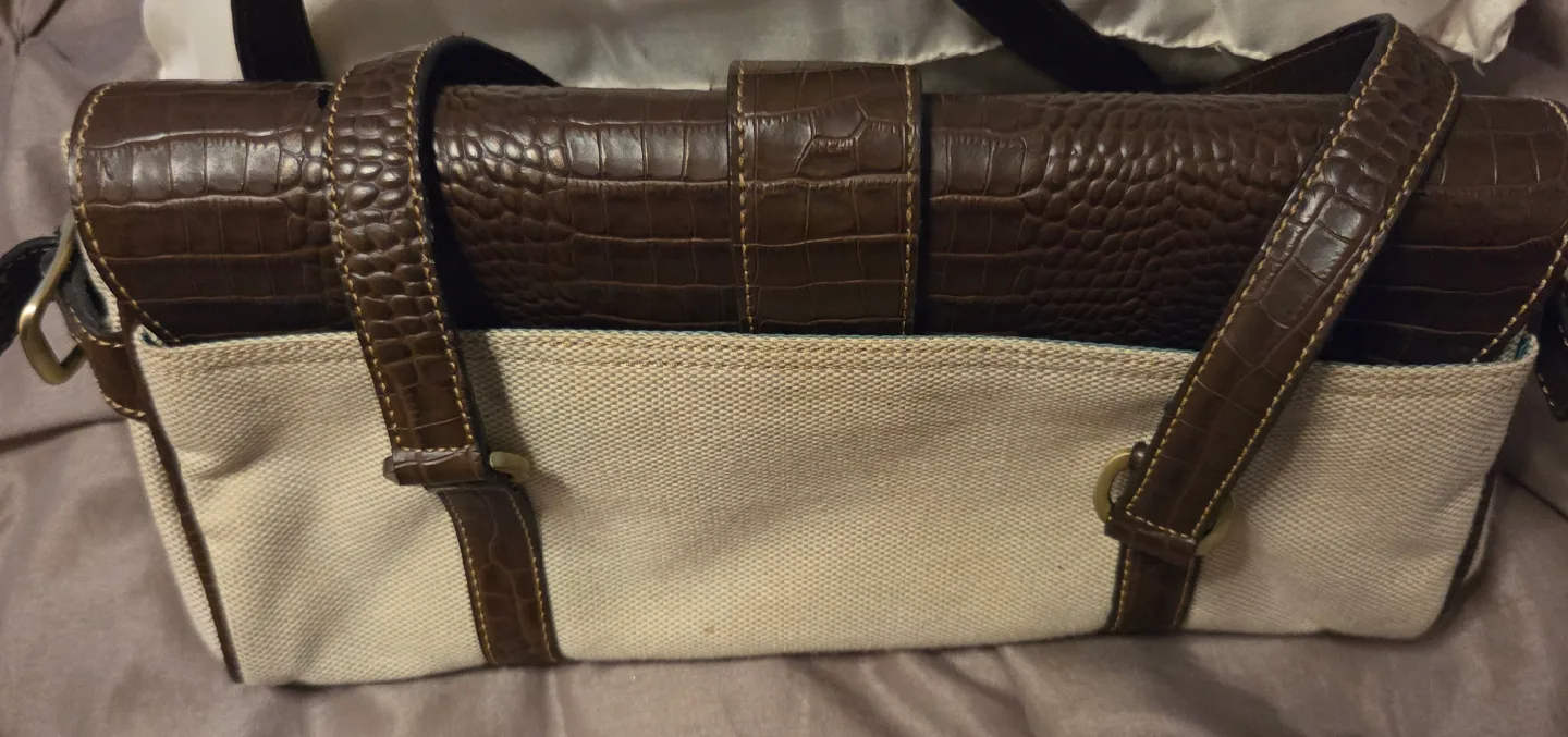 Tommy Hilfiger Brown Croc Embossed Bag image indicator(2)