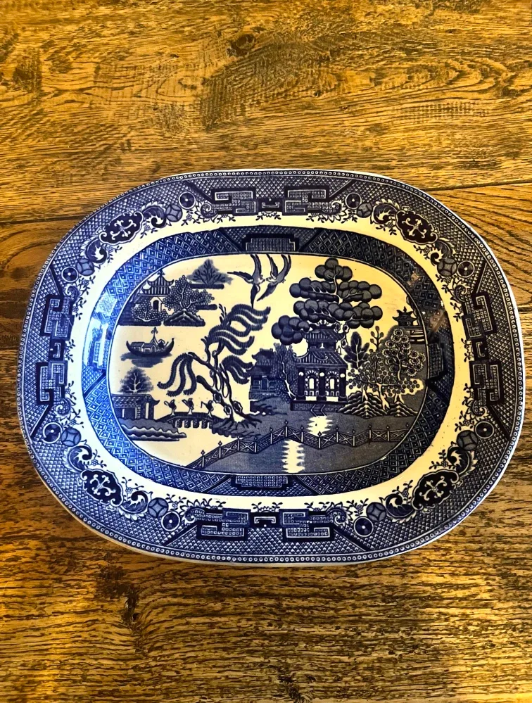 Antique Blue Willow Plate thumbnail