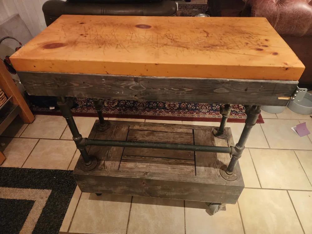 Rustic Butcher Block Kitchen Island thumbnail