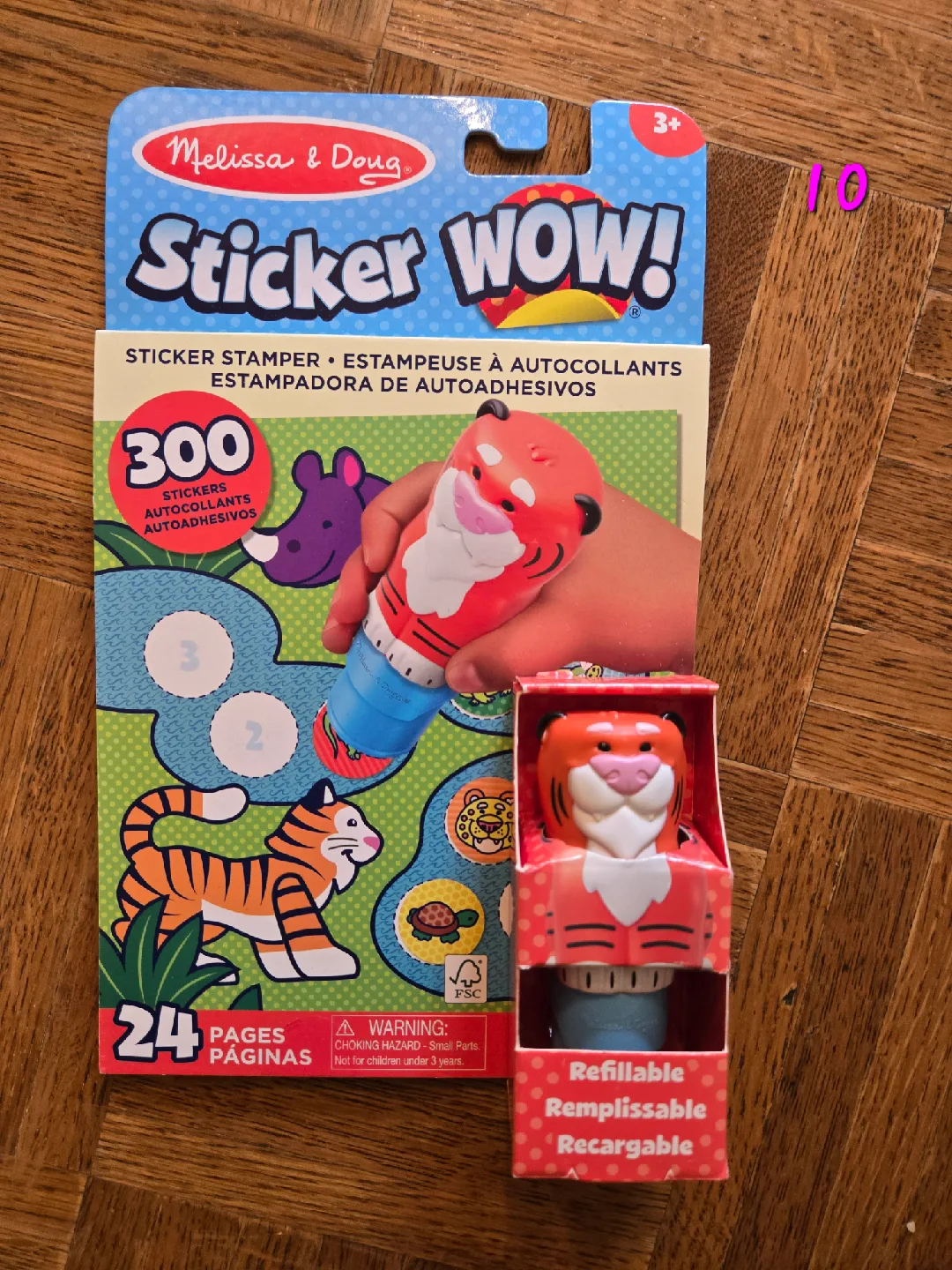 Melissa & Doug Sticker WOW! Tiger Stamper 🥕 thumbnail