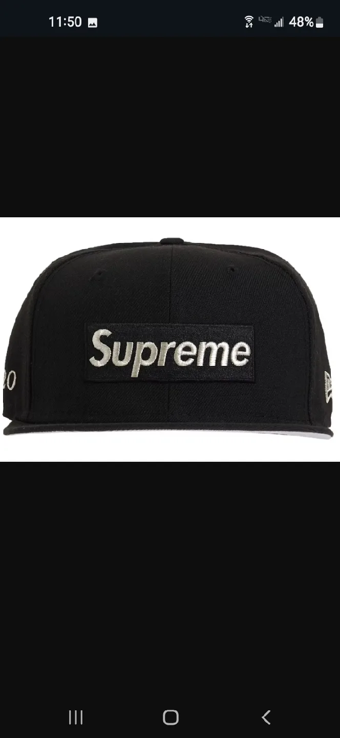 SUPREME / NEW ERA $1M Mettalic Box Logo Hat thumbnail
